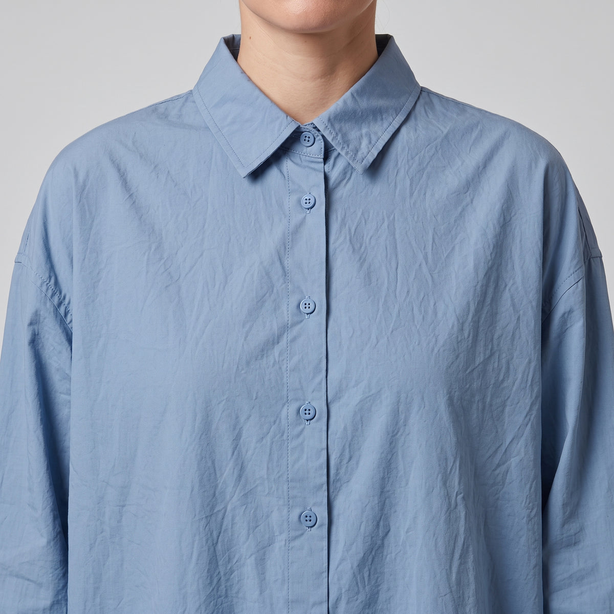 Oversized Blue Cotton Shirt