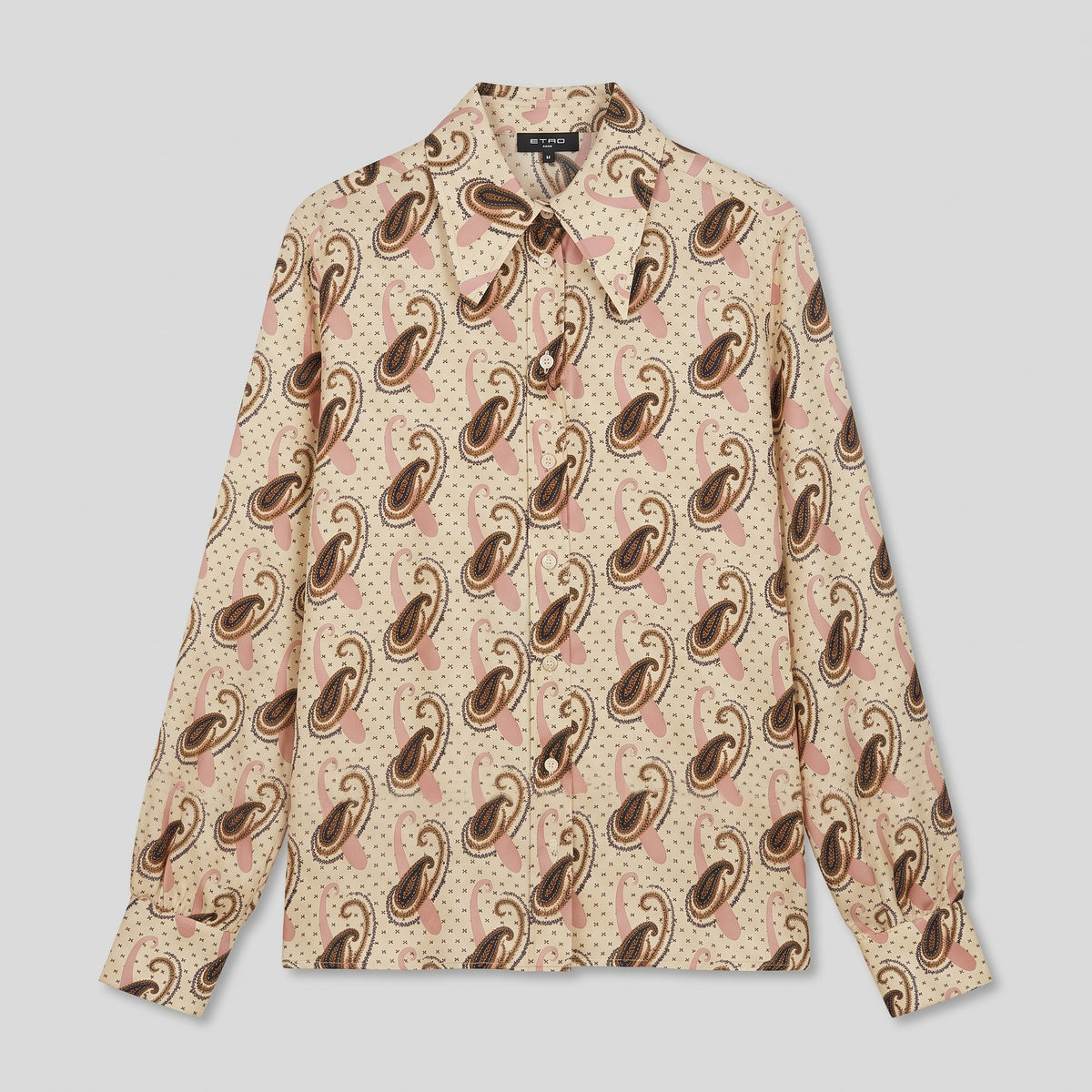 ETRO Classic Beige Paisley Print Shirt