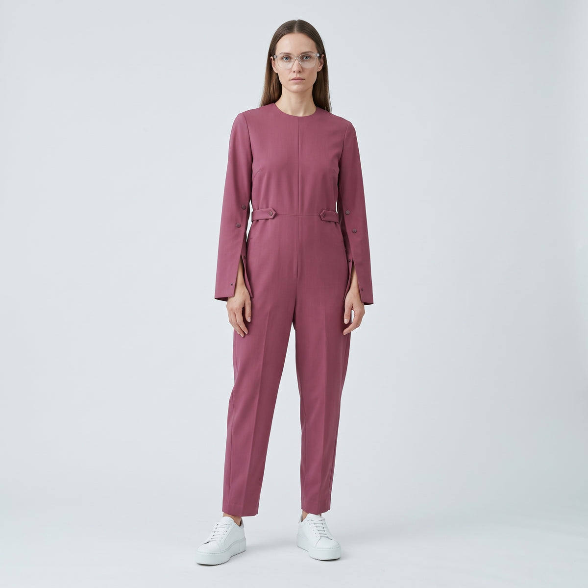 HYKE Elegant Long Sleeve Tailored Jumpsuit - view 3