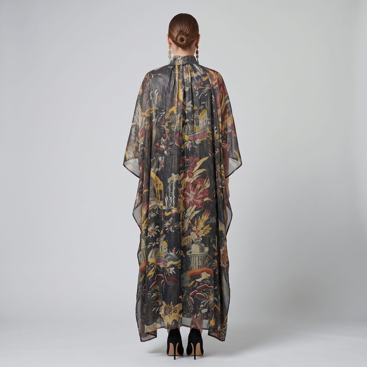 ETRO Printed High-Neck Kaftan Dress - view 4