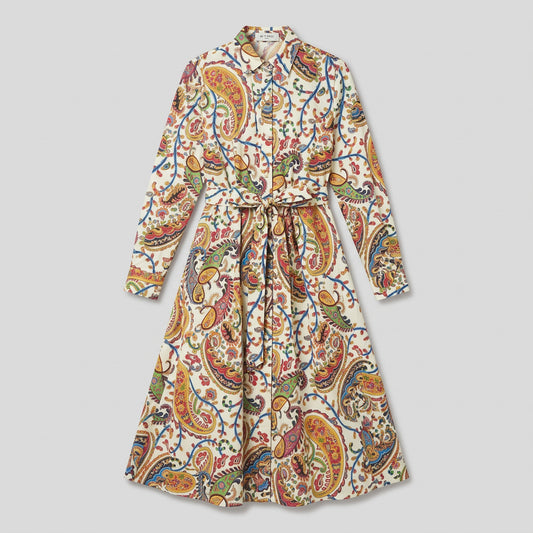 ETRO Paisley Print Midi Shirt Dress