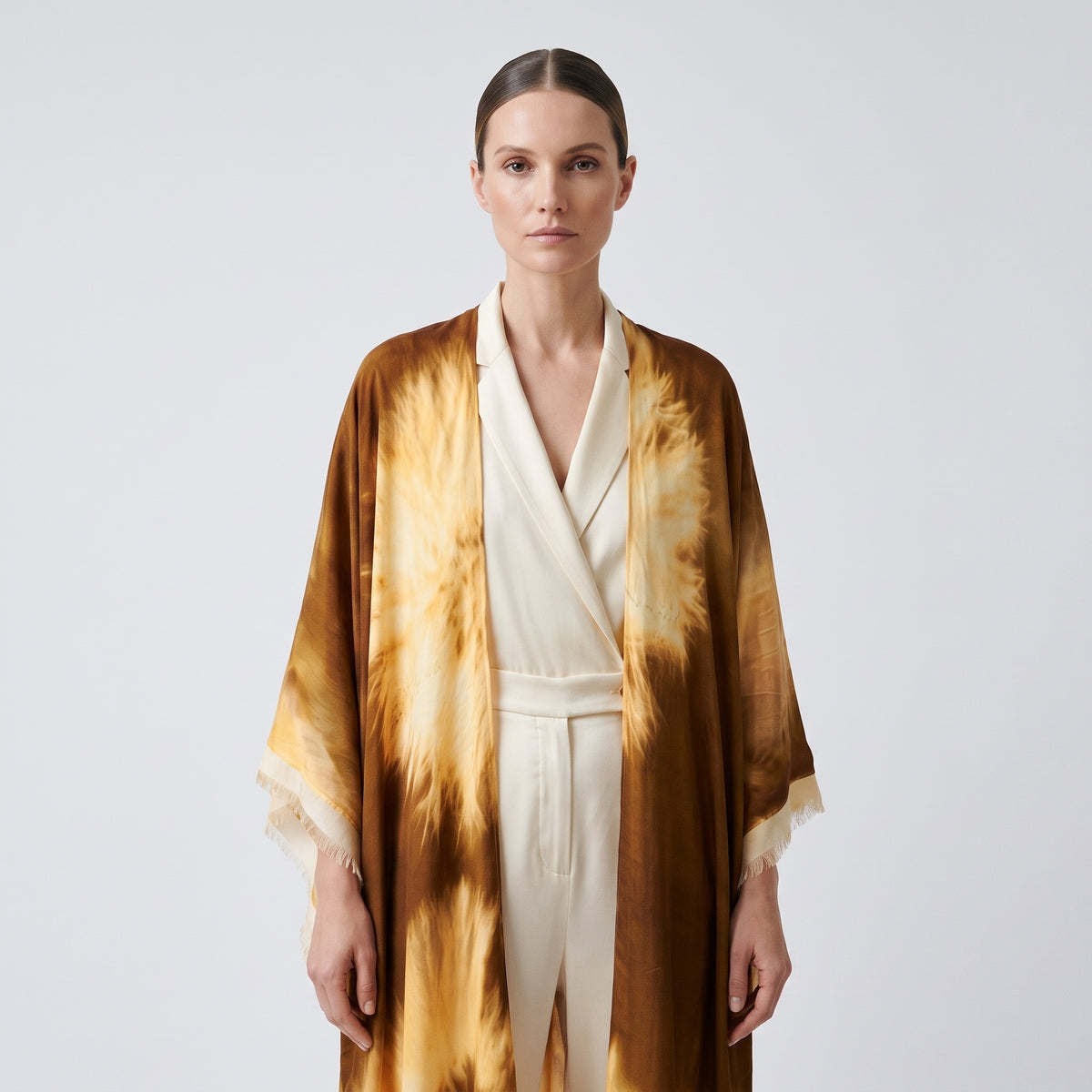 MAISON PASSAGE Sunburst Tie-Dye Open Kimono - view 2