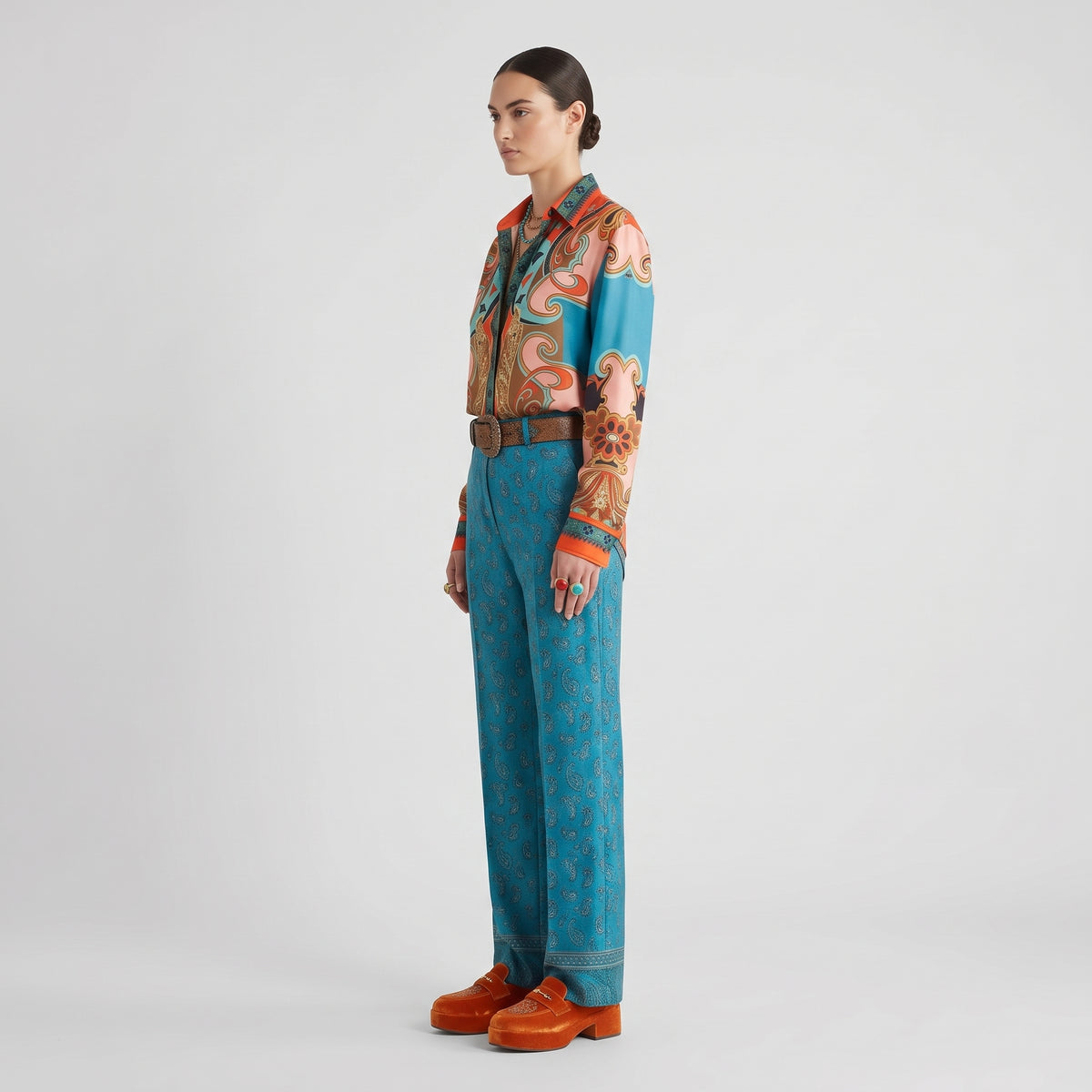 ETRO Vibrant Paisley Print Silk Shirt - view 5