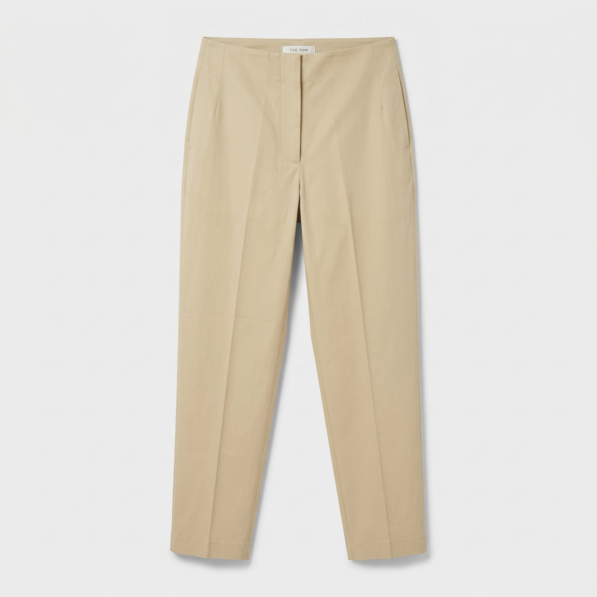 THE ROW Beige Tailored Straight-Leg Trousers