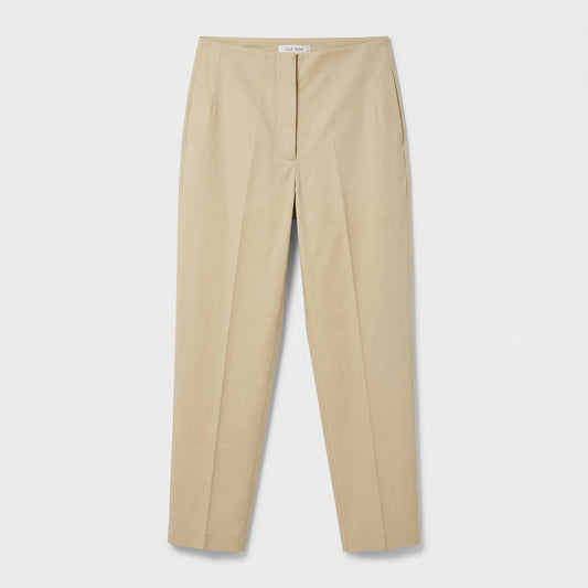 THE ROW Beige Tailored Straight-Leg Trousers