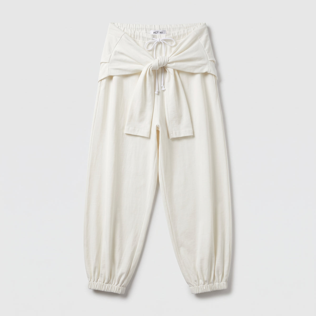 Draped Tie-Waist Sweatpants