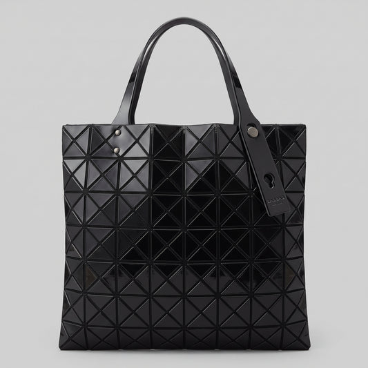 BAO BAO Geometric Glossy Black Shoulder Bag