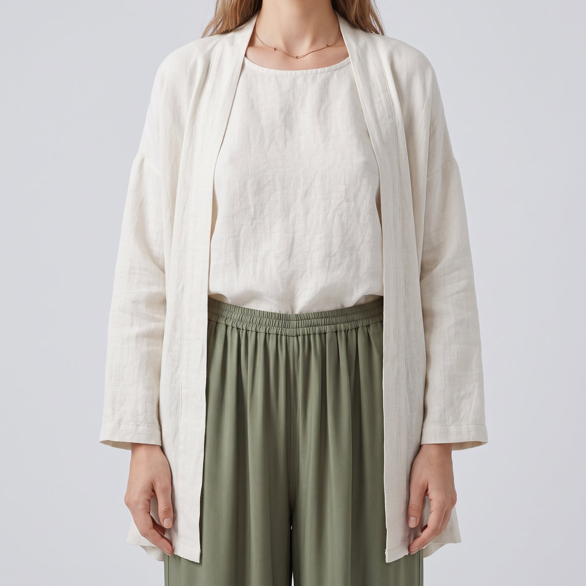 Dark Olive Wide Leg Trousers
