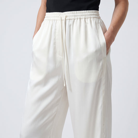 BY FANG Elegant White Wide-Leg Trousers - view 2