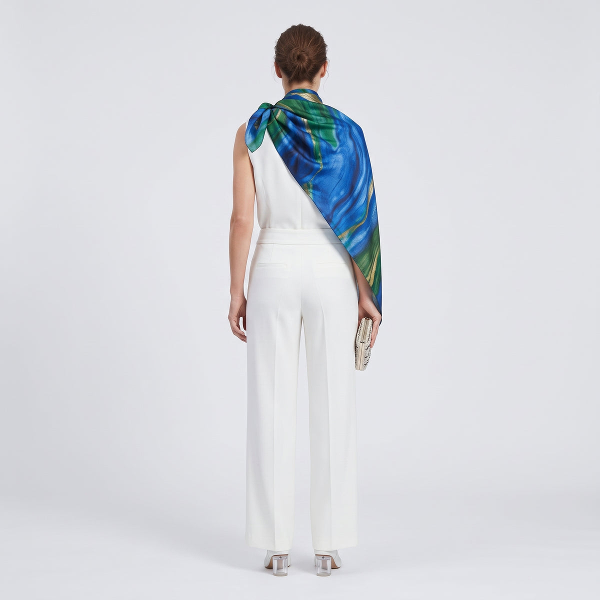 LANVIN Ivory Wide Leg Tailored Trousers - view 5