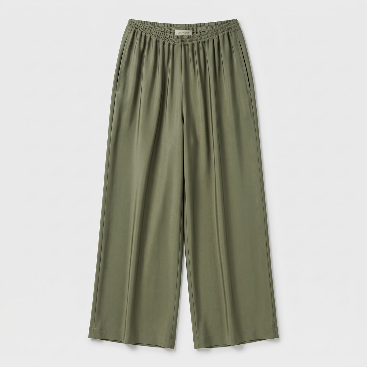 Dark Olive Wide Leg Trousers