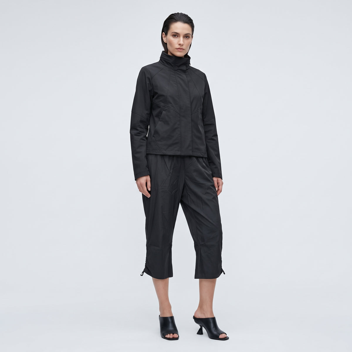 SALLIE SAHNE Ruched Hem Cropped Pants - view 3