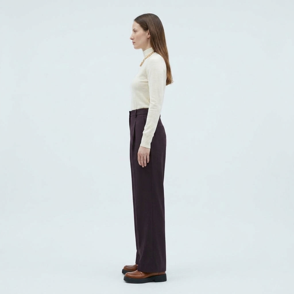 PLAN C Pleated Wide-Leg Tailored Trousers - view 3