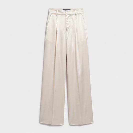 Elegant Satin Wide-Leg Trousers