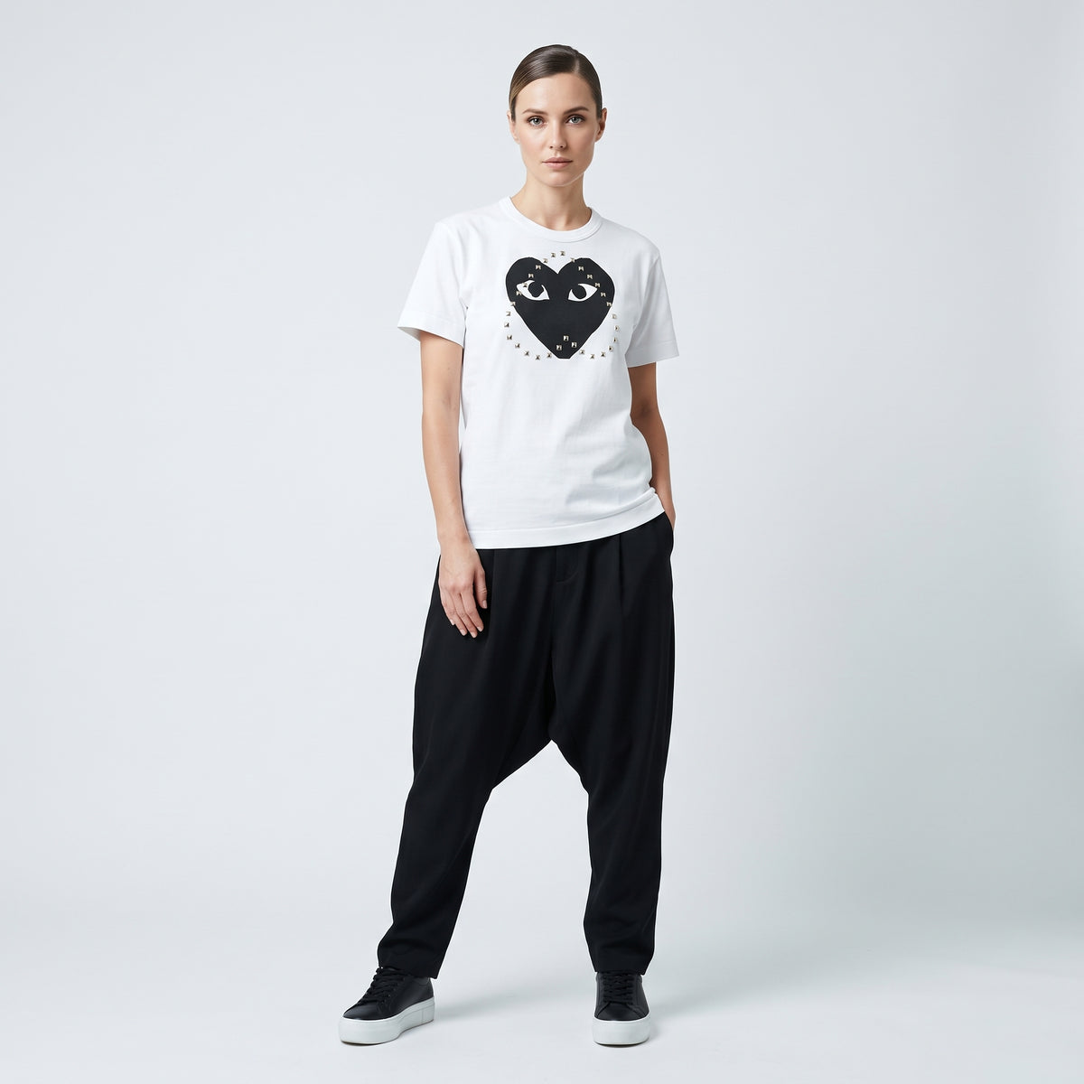 PLAY COMME DES GARCONS Heart Graphic Cotton T-Shirt - view 3