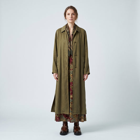 Classic Umber Long Car Coat