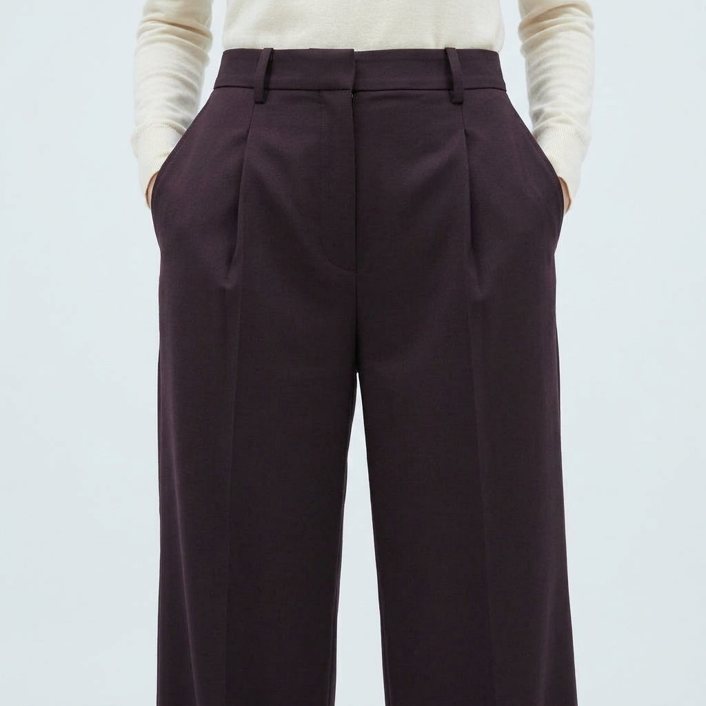 PLAN C Pleated Wide-Leg Tailored Trousers - view 4