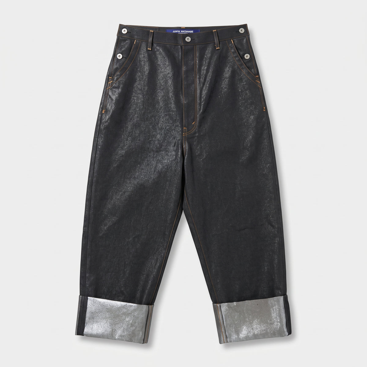 Metallic Cuff Wide Leg Trousers