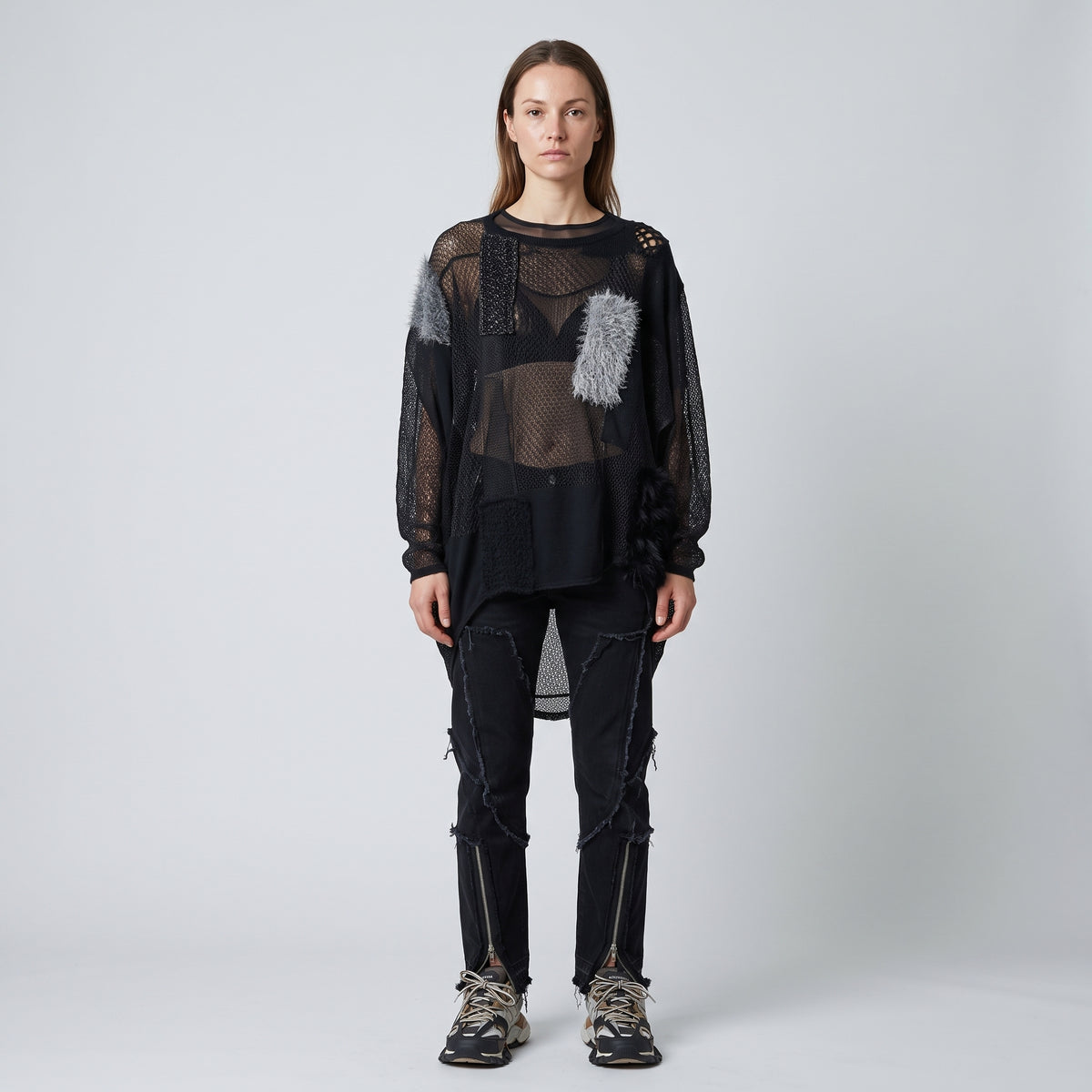 Deconstructed Patchwork Knit Top