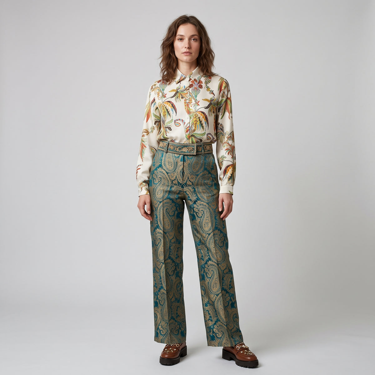 ETRO Tropical Print Silk Shirt - view 3