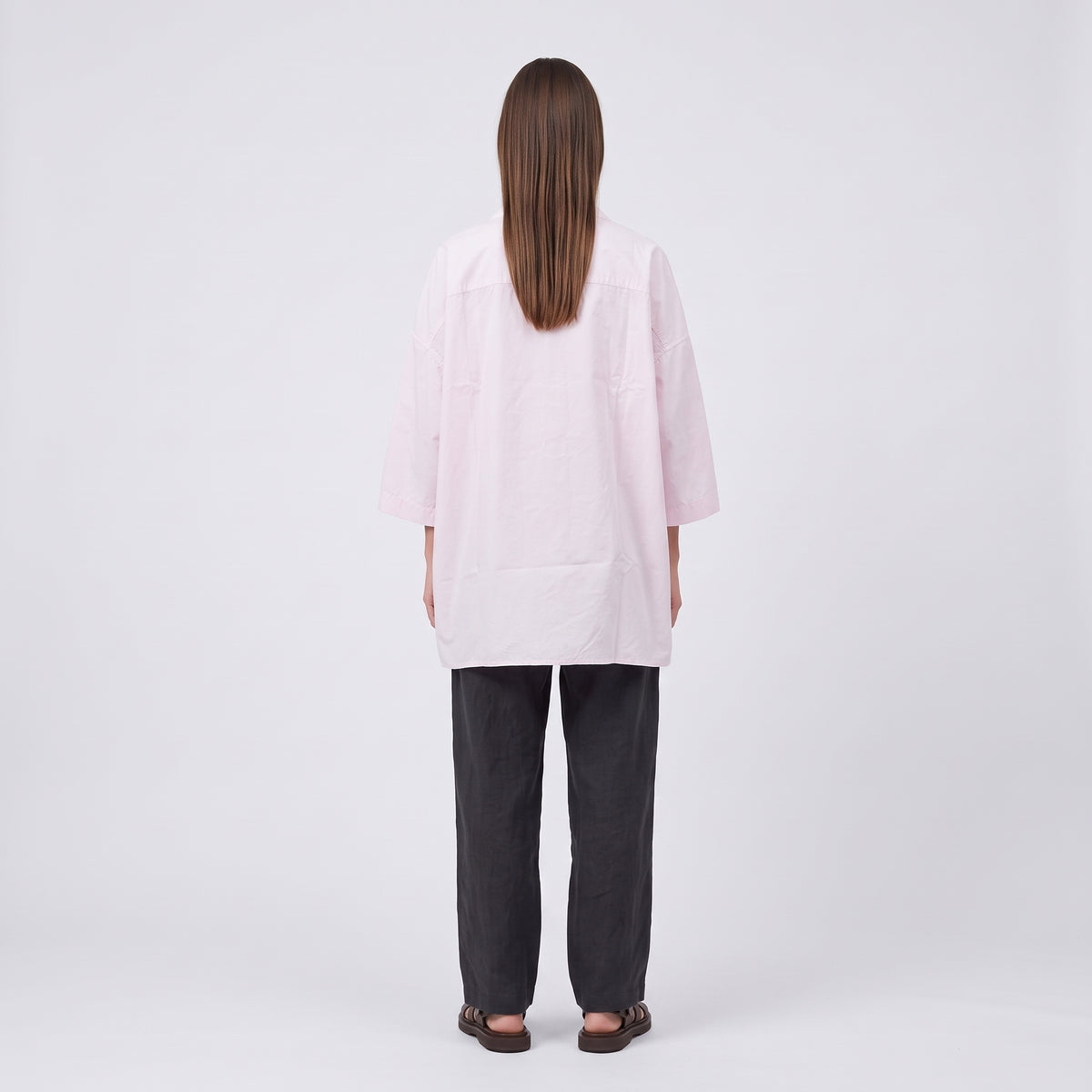 CASEY CASEY Relaxed Light Pink Cotton Shirt - view 5