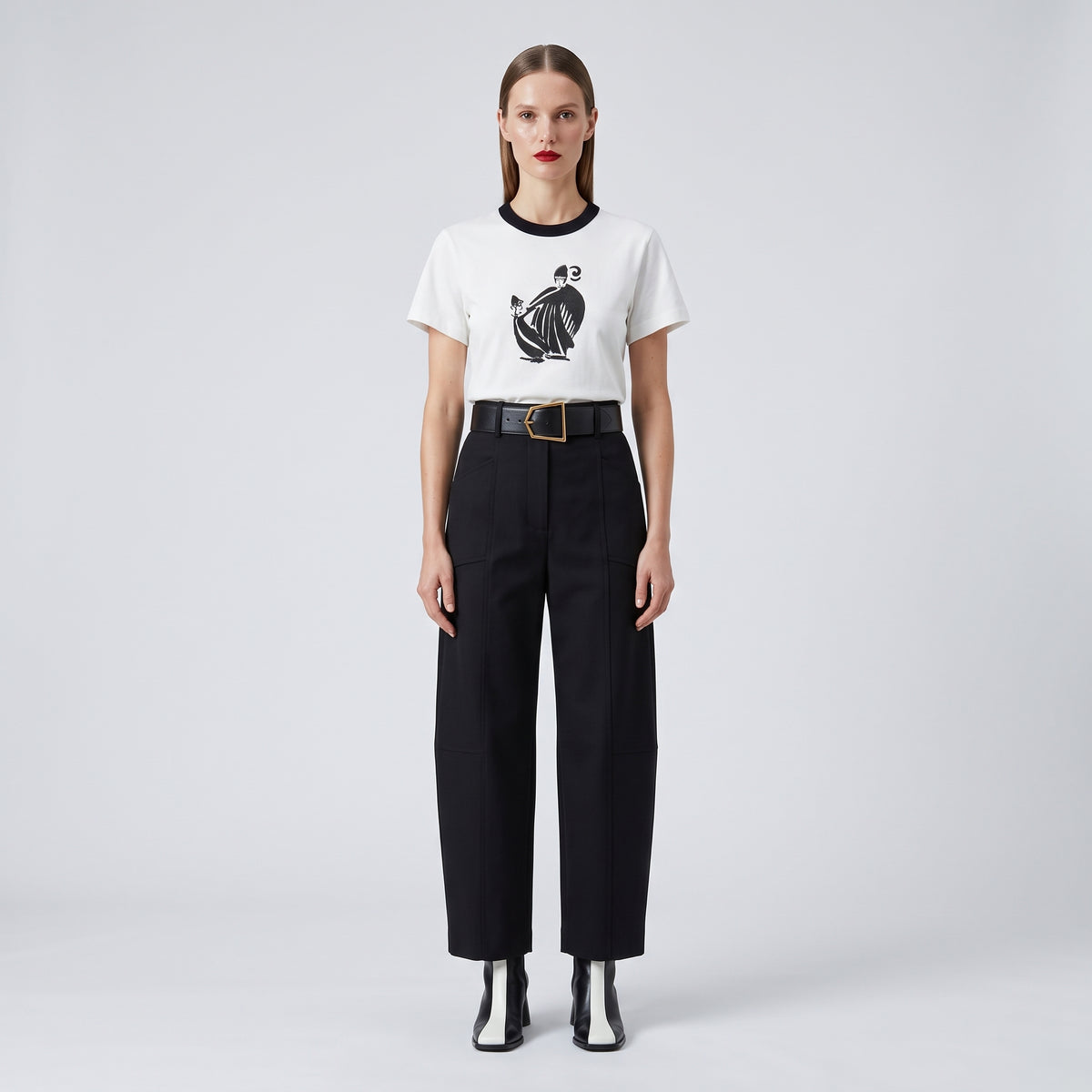 LANVIN Graphic Print Ringer T-Shirt - view 3