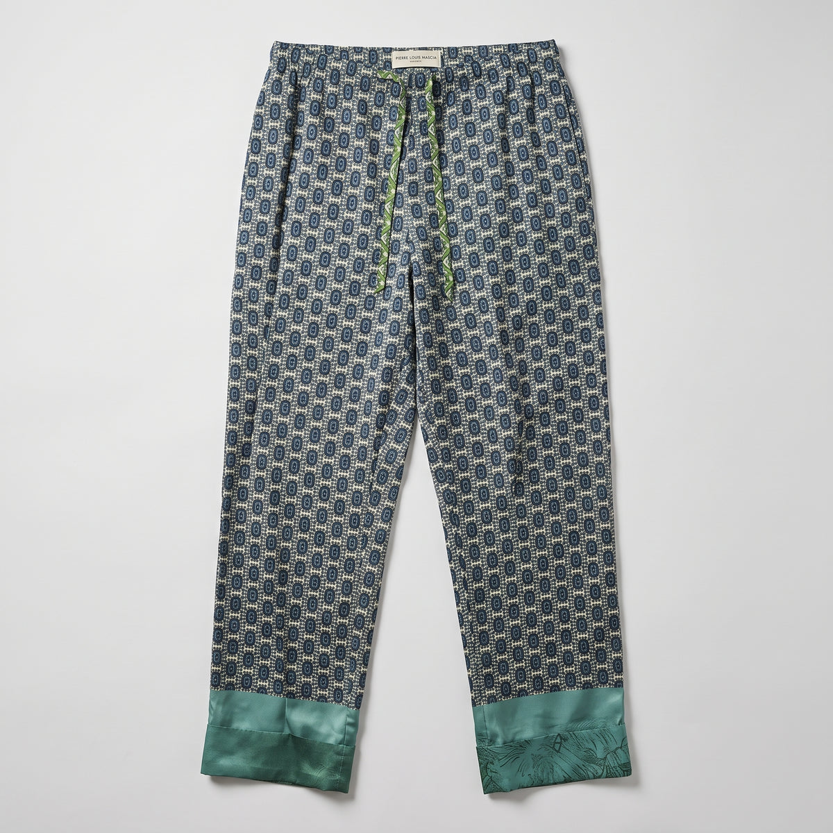 Geometric Print Drawstring Trousers
