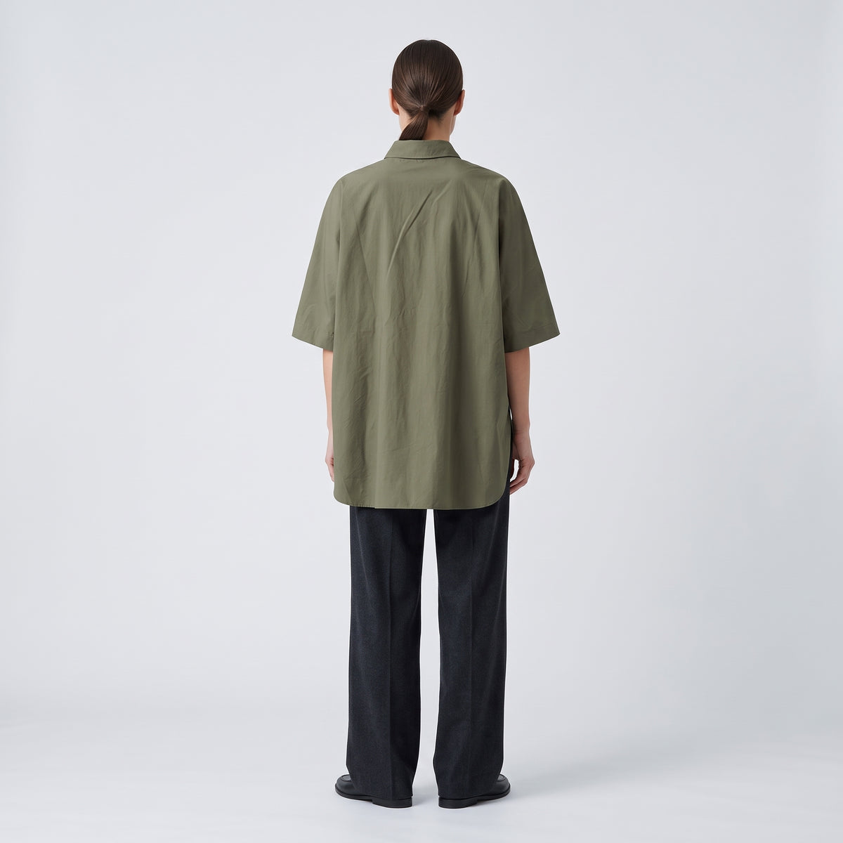 Oversized Short Sleeve Cotton Shirt