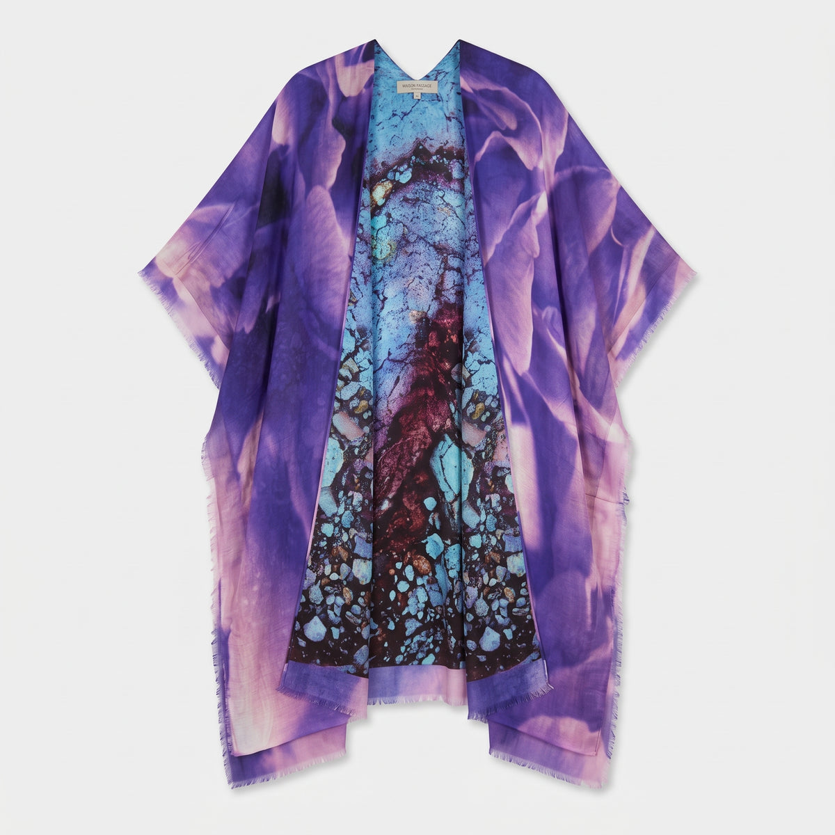 MAISON PASSAGE Blueberry Multi Printed Kimono