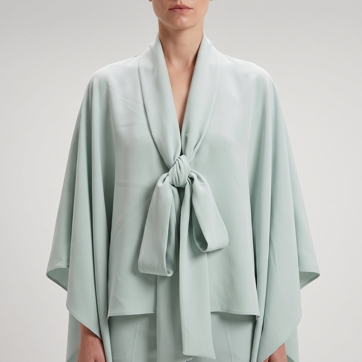 Mint Green Draped Tie Top