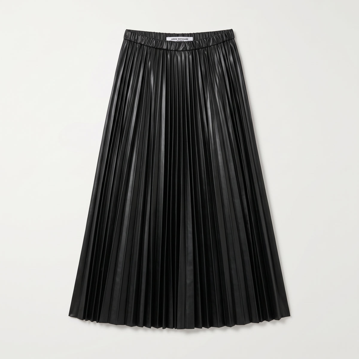JUNYA WATANABE Pleated Faux Leather Midi Skirt