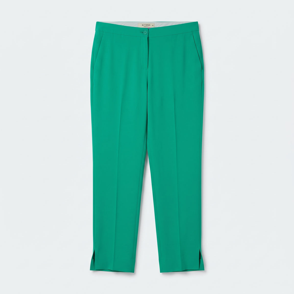 ETRO Vibrant Green Tailored Ankle Trousers