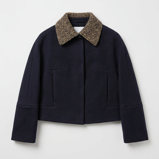 NATAN Cropped Wool Jacket with Collar