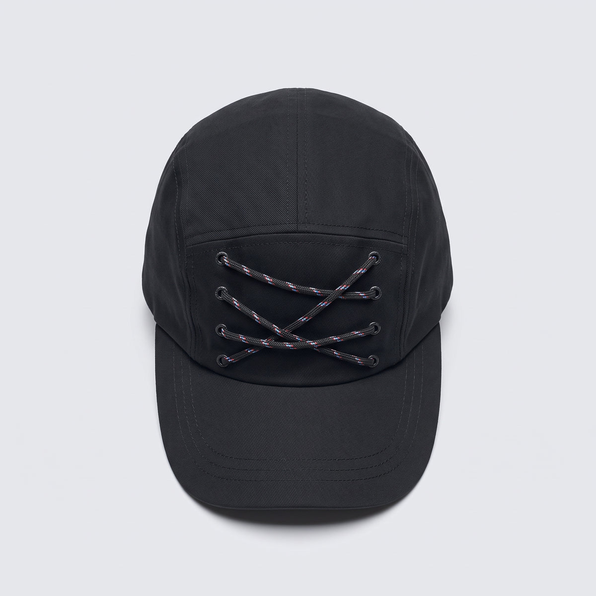Lace-Up Detail Black Cap