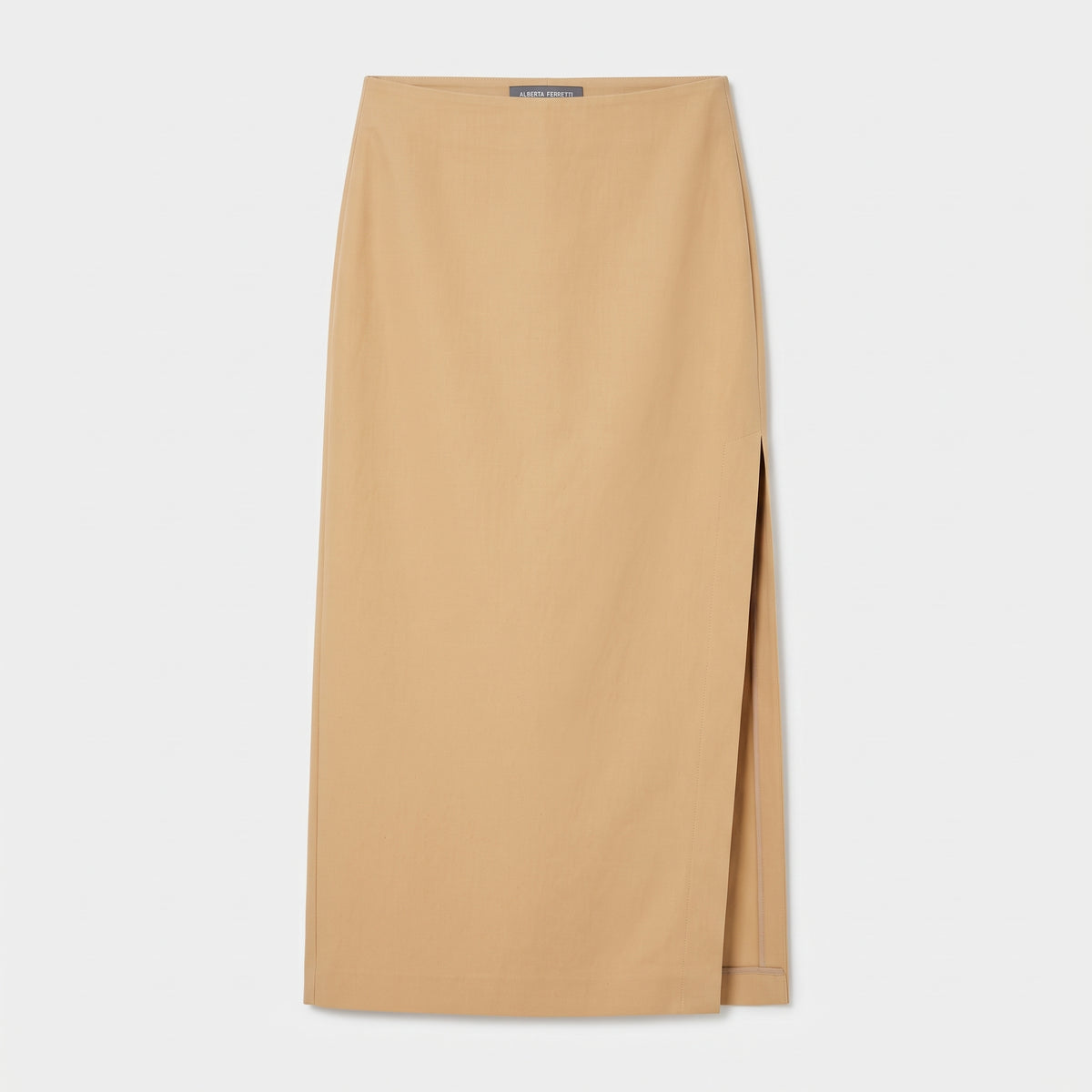 Classic Beige Midi Skirt
