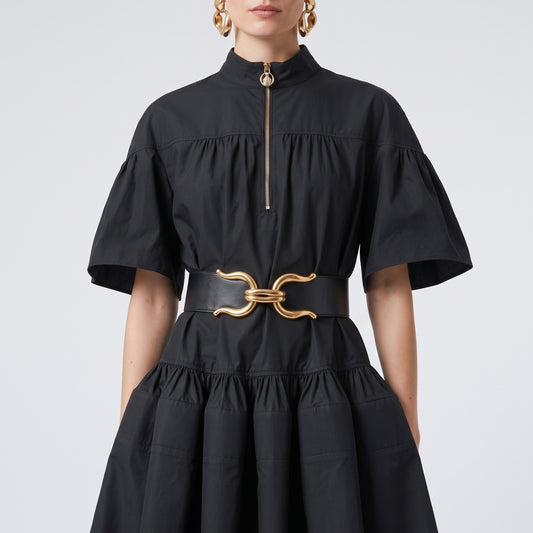 LANVIN Ruffled Half-Zip Mini Dress - view 2
