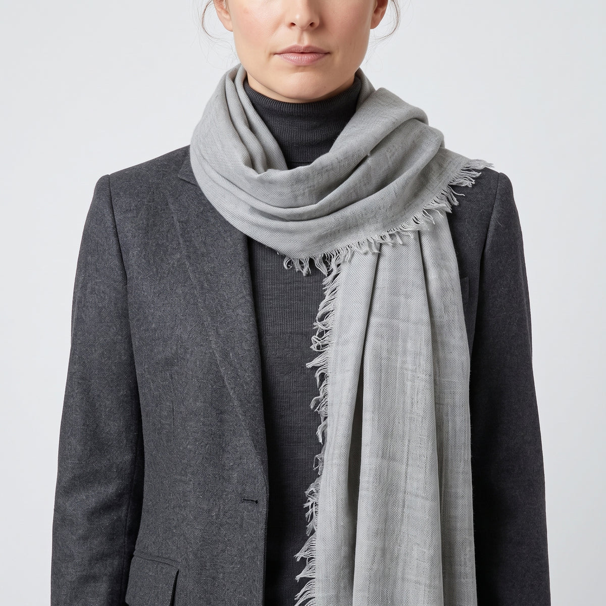 Fringed Linen Blend Scarf