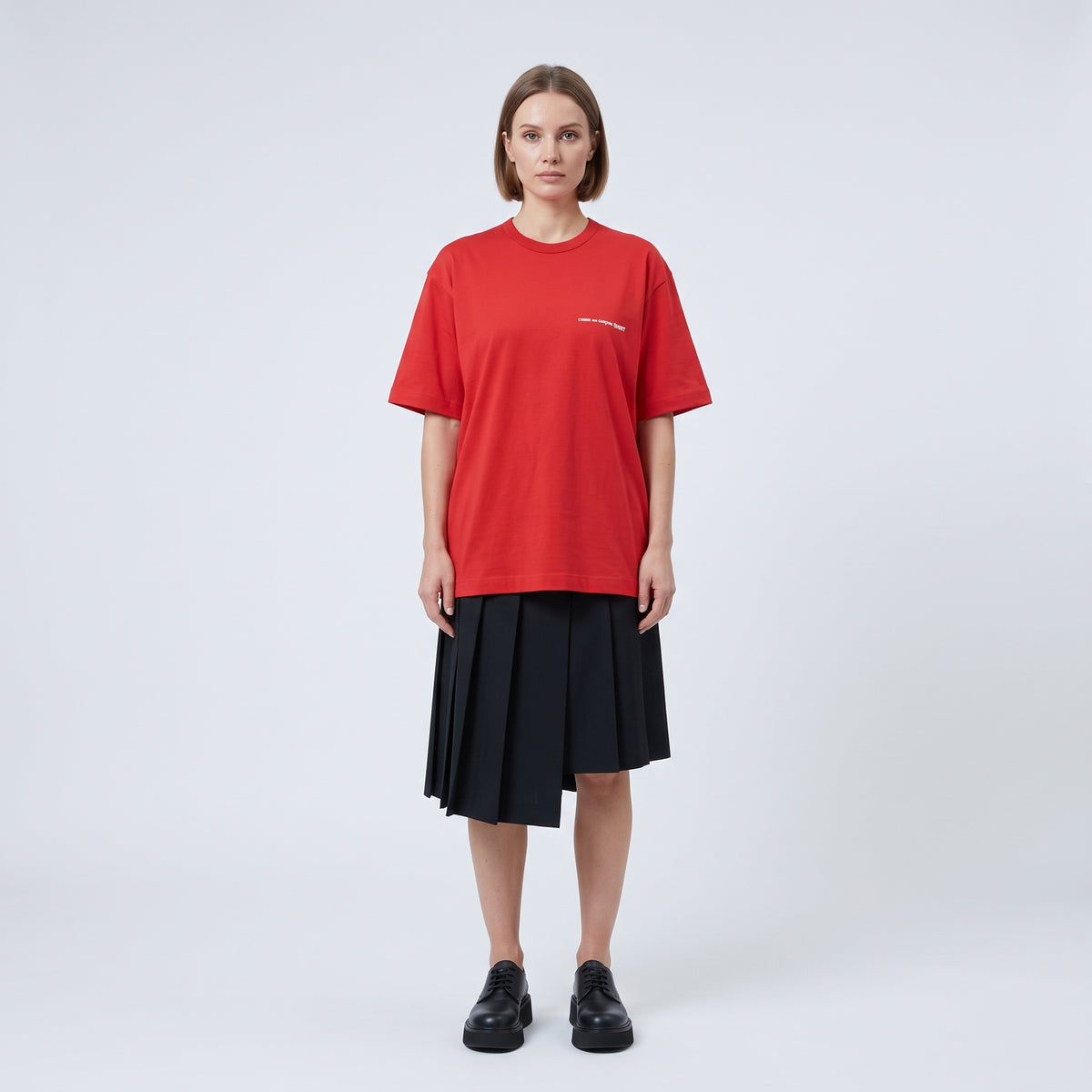 CDG SHIRT Classic Red Logo Tee - view 3