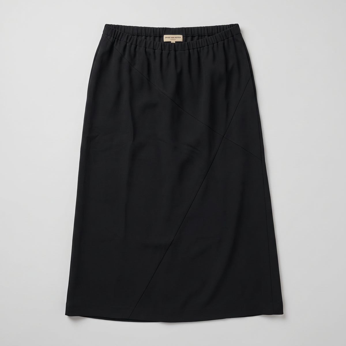 Asymmetric Paneled Midi Skirt
