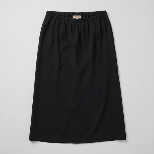 Asymmetric Paneled Midi Skirt