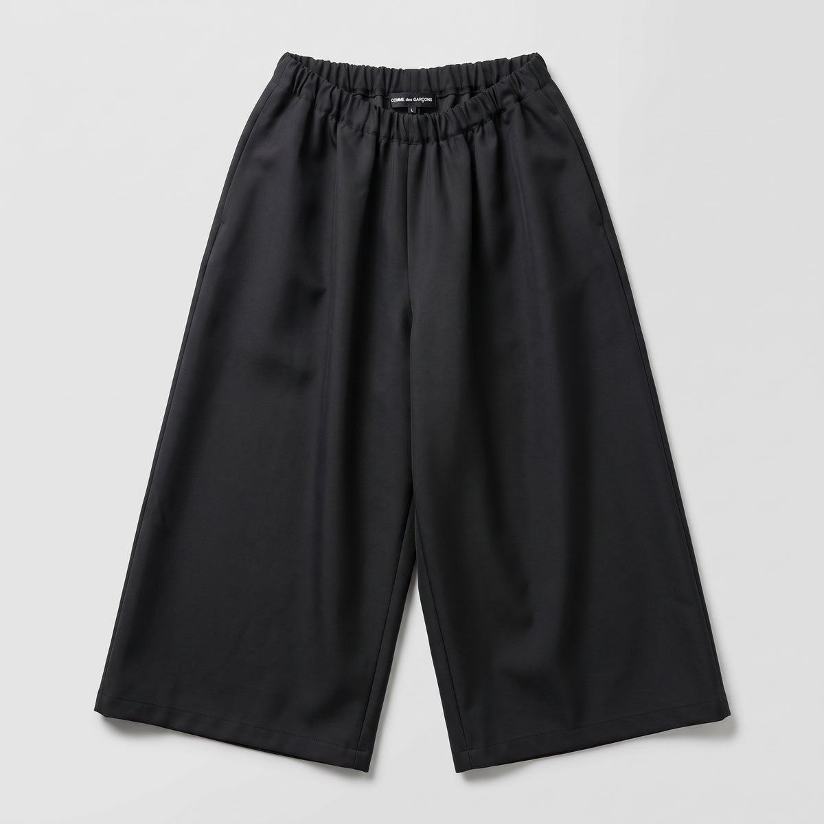 COMME DES GARCONS Cropped Wide-Leg Black Trousers