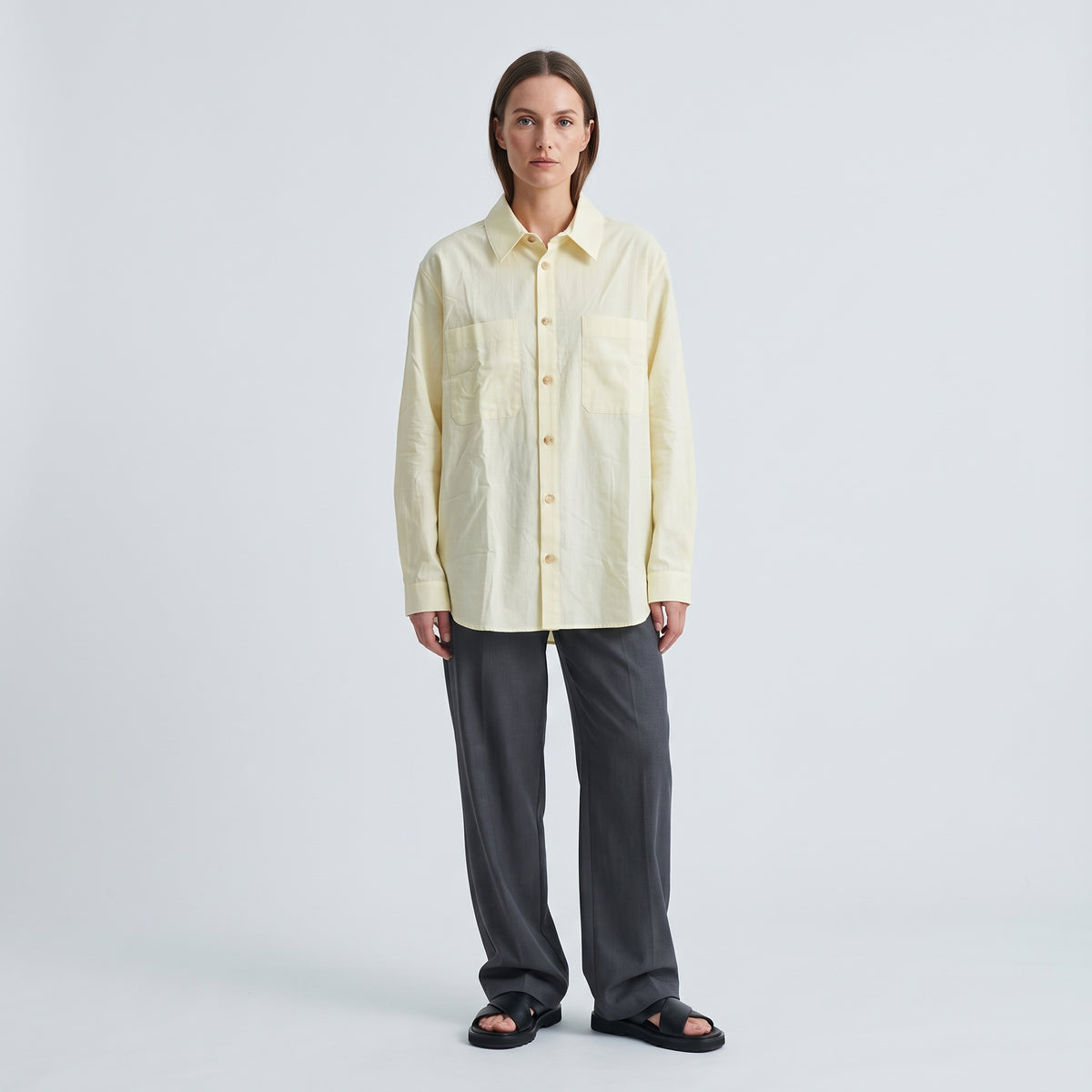 LE17SEPTEMBRE HOMME Pale Yellow Cotton Utility Shirt - view 3