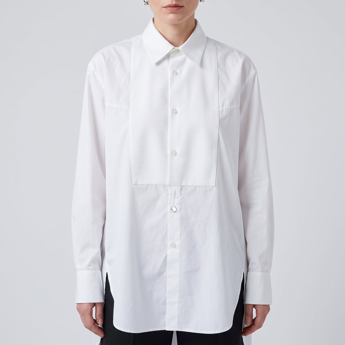 Bib Front Poplin Shirt