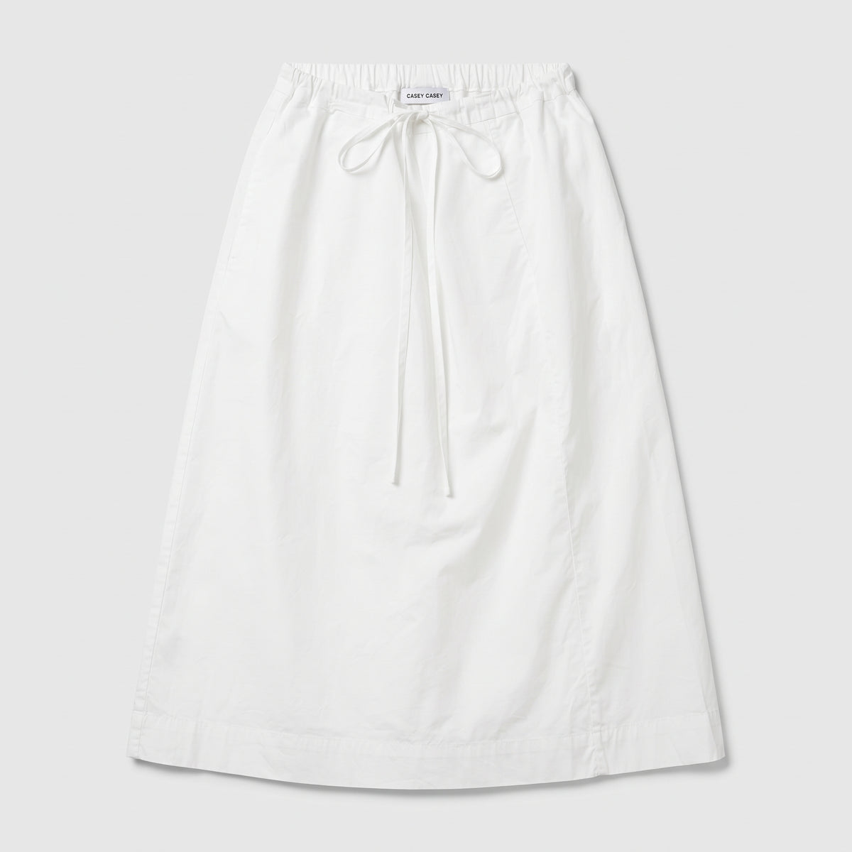 Minimalist White Drawstring Skirt
