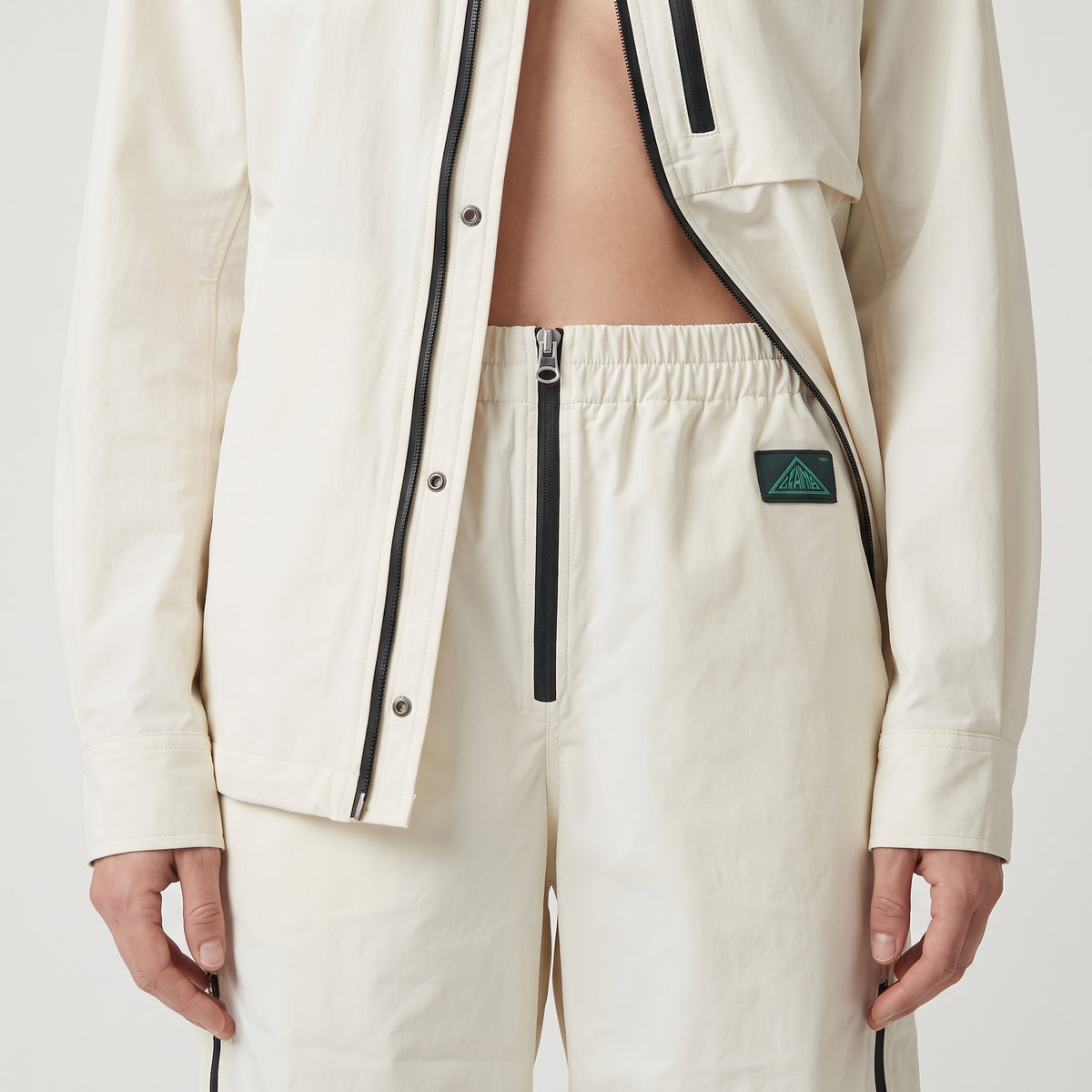 OAMC Cream Technical Zipper Detail Shorts - view 2