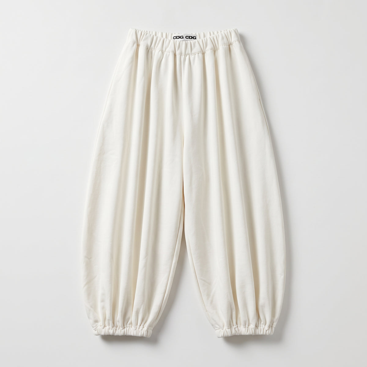 White Elasticated Balloon Sweatpants