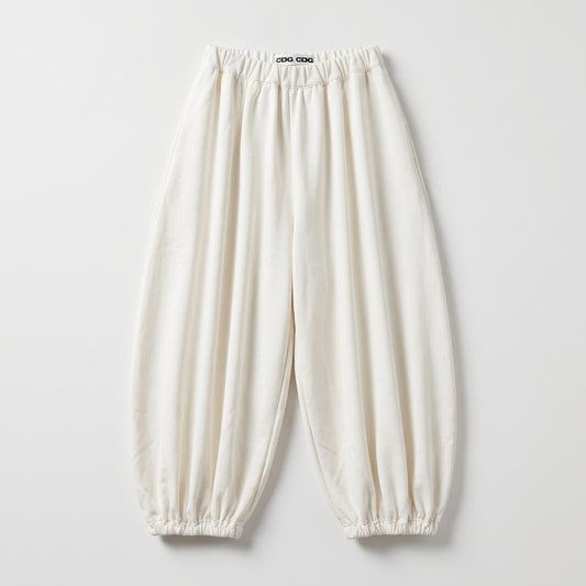 White Elasticated Balloon Sweatpants