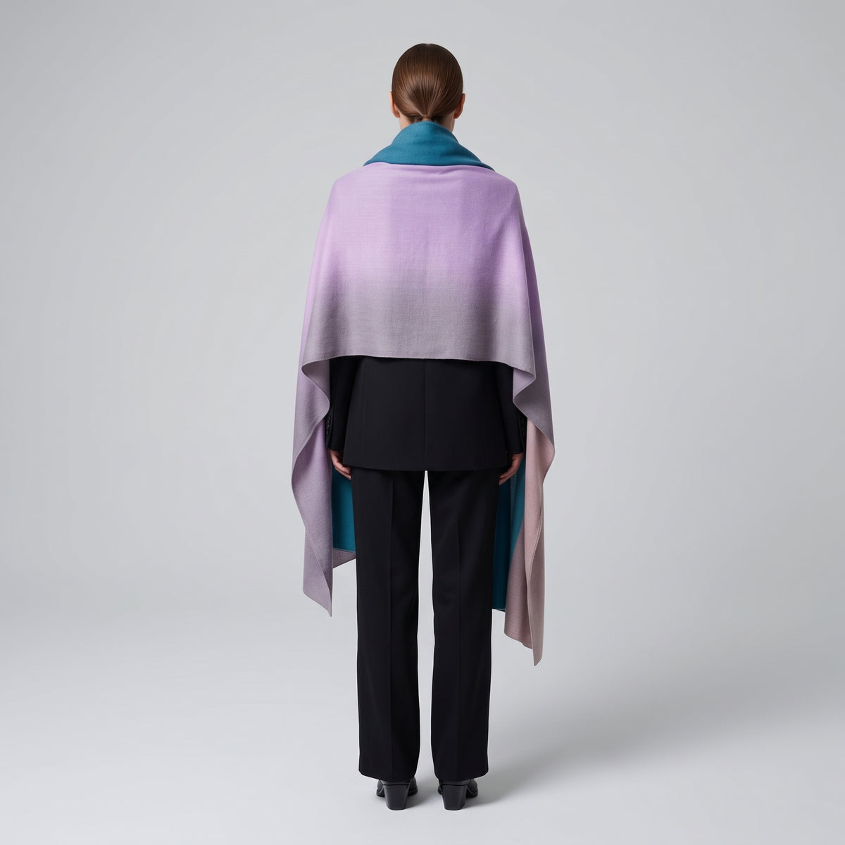 ASHTA Gradient Lilac Silk Scarf - view 4
