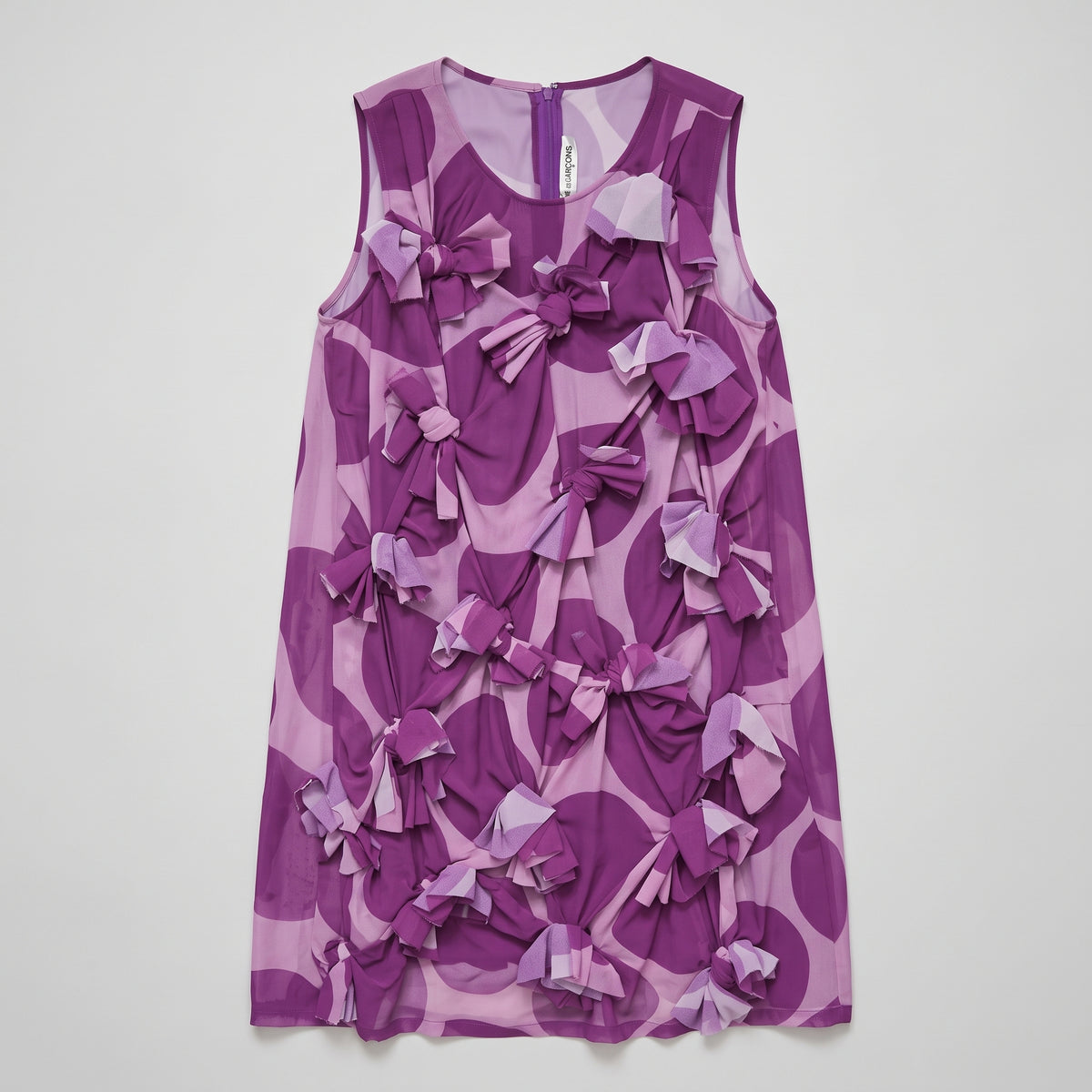 COMME DES GARCONS Purple Bow Embellished Shift Dress