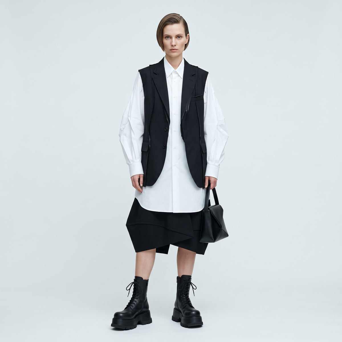COMME DES GARCONS Sculpted Sleeve White Shirt - view 3